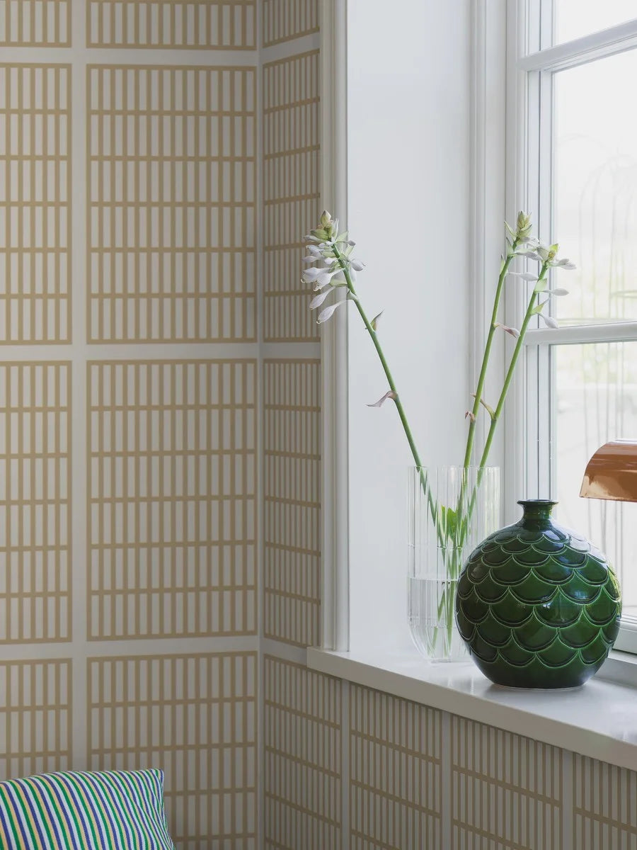  The strong geometric pattern of Alvar Aalto 14/6 is built from 14 squares across and 6 down. Aalto created this timeless, graphic motif for the NK Textile Chamber in the 1940s. 