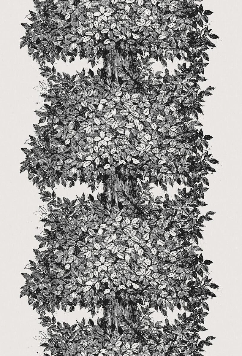 Hang this beautifully tactile wallpaper to bring nature into your home, whether that be in a living room or dining area.