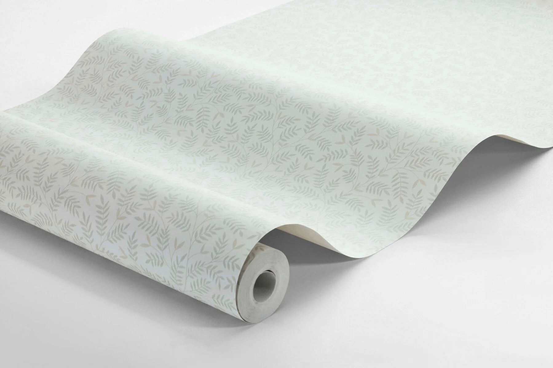Colored in a pleasant green hue on a light background, our Olof wallpaper is rustic and welcoming.