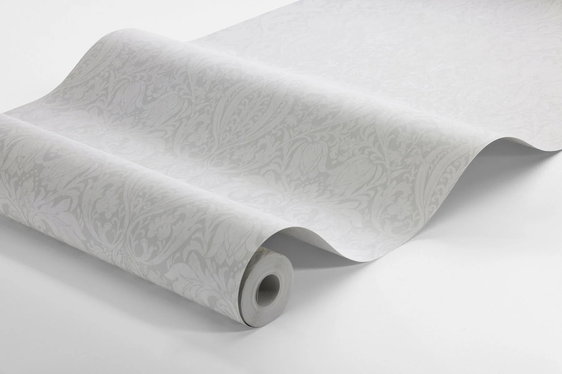 Transform your space with our Alba wallpaper in an on-trend palette of soft grey.
