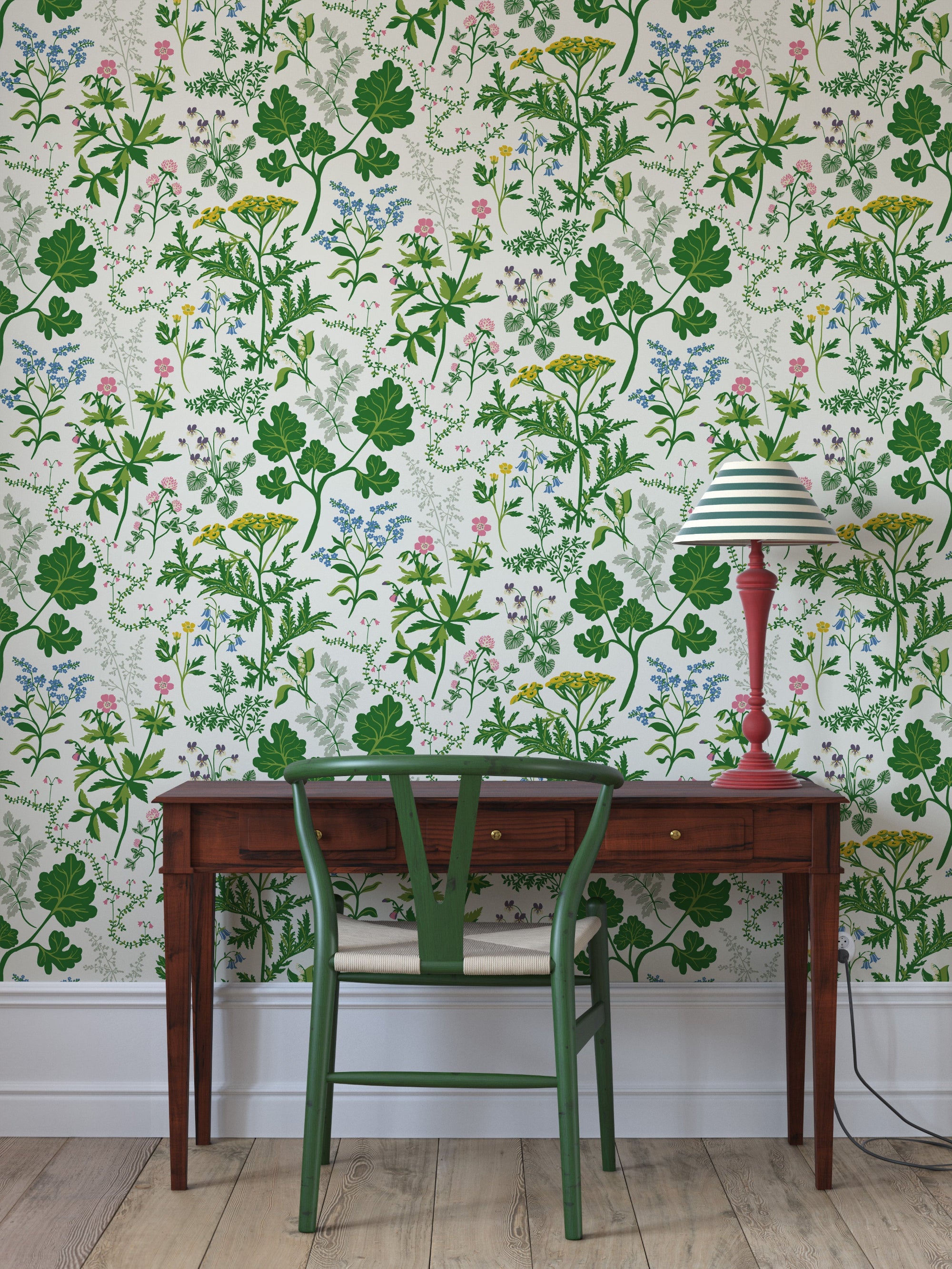 Deep in the forest, in sunny clearings and open meadows, they thrive – the wildflowers that define our Swedish landscape. Now they’ve been gathered on the surface of the wallpaper, like an eternal summer meadow to bring into your home.
