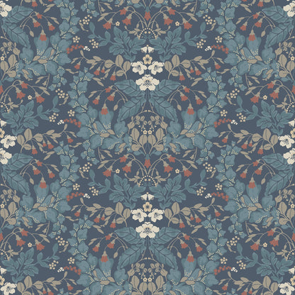 In the wallpaper pattern&nbsp;Saga, the forest's plants are brought to life.