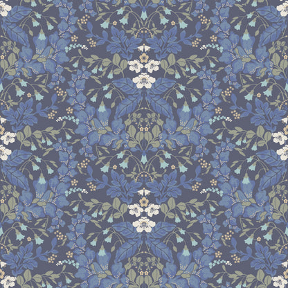 In the wallpaper pattern&nbsp;Saga, the forest's plants are brought to life. 