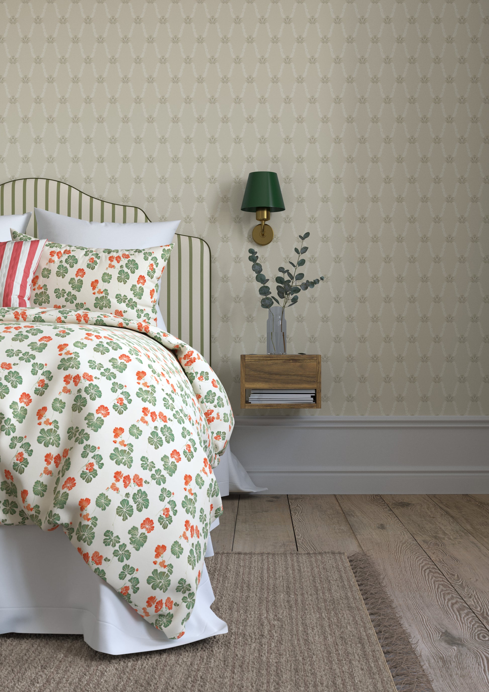 Our beautiful Hedvig is both an organic and graphic wallpaper pattern. 
