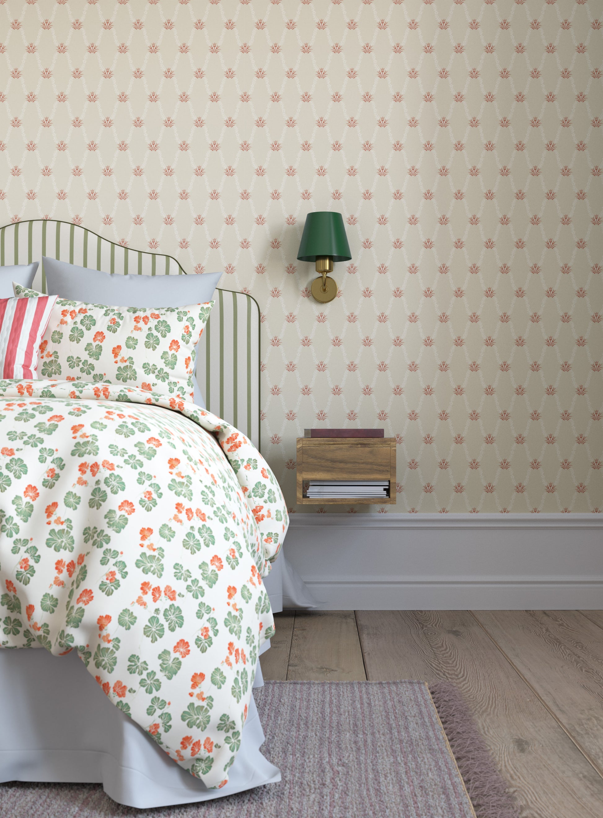 Our beautiful Hedvig is both an organic and graphic wallpaper pattern. 