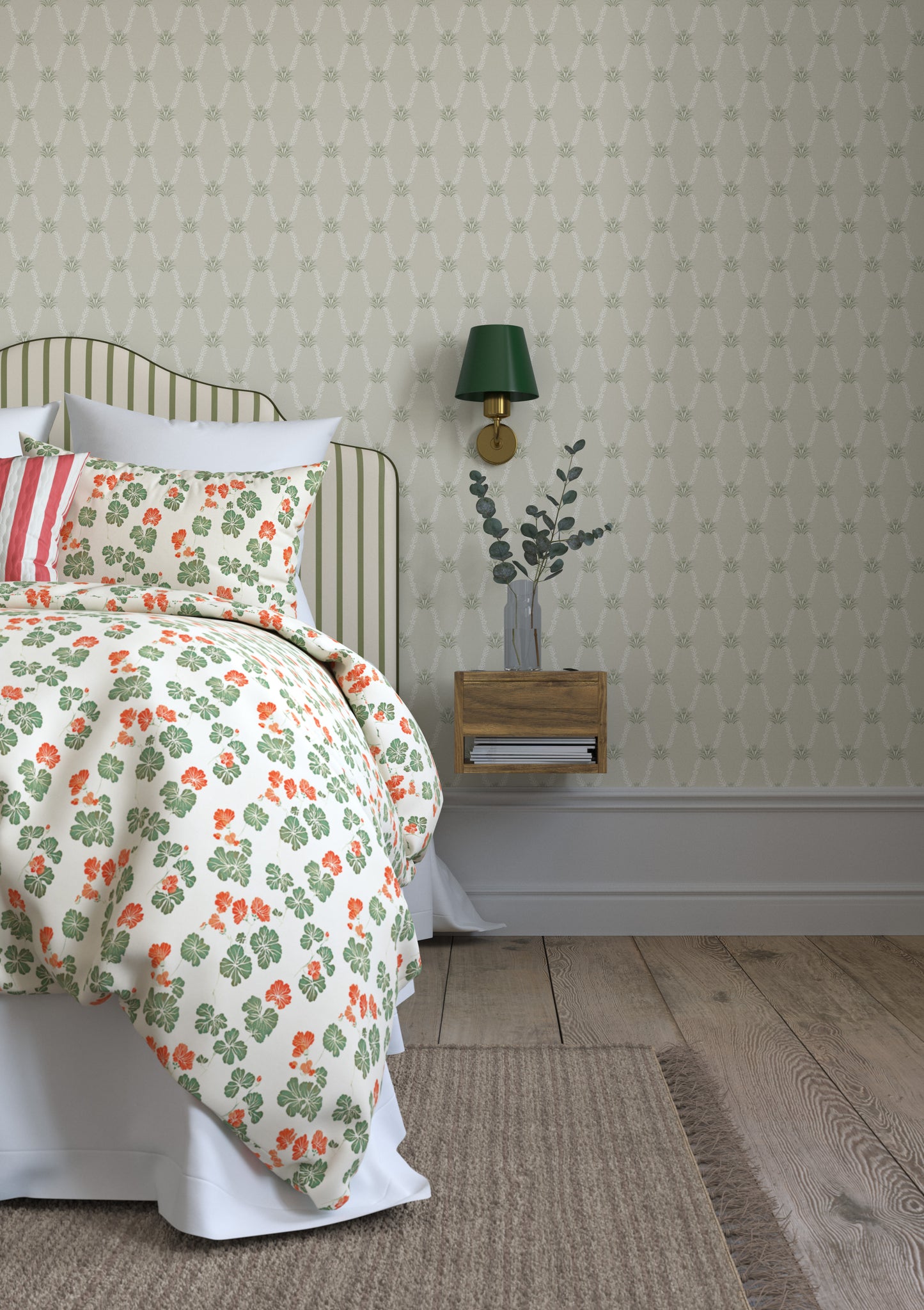 Our beautiful Hedvig is both an organic and graphic wallpaper pattern. 