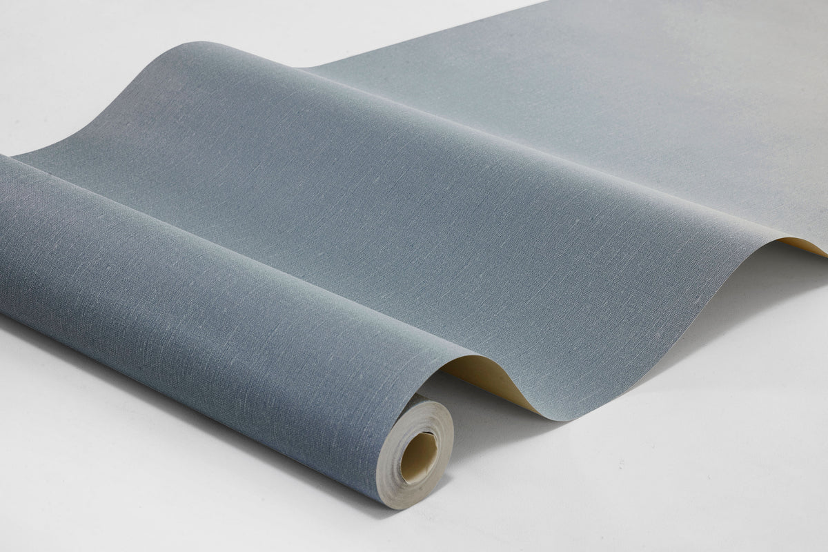 Blue Linen is an airy light blue wallpaper inspired by Scandinavian skies and fresh Nordic air.