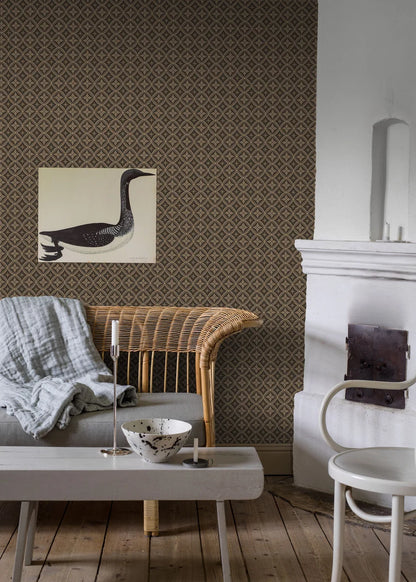 Embellished with stylized flowers rendered in varying shades of black, brown, and beige, our Loka wallpaper is simple yet stylish, with a subtle, understated elegance that makes it the perfect backdrop for contemporary interior aesthetics.