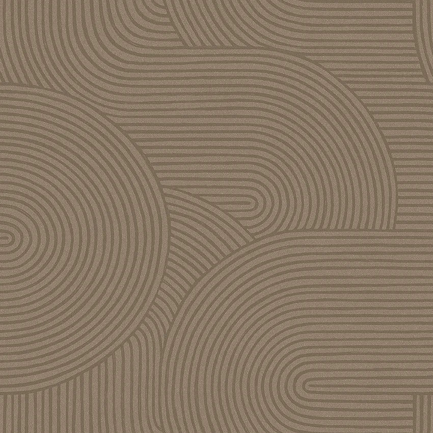 Colored in a neutral brown palette, our Zen wallpaper is inspired by the traditional Japanese gardens it takes its name from. 