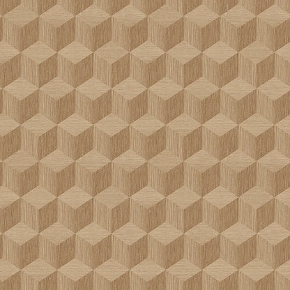 Colored in warm tones of golden beige, our Cube wallpaper is timeless, luxurious and contemporary in style. 