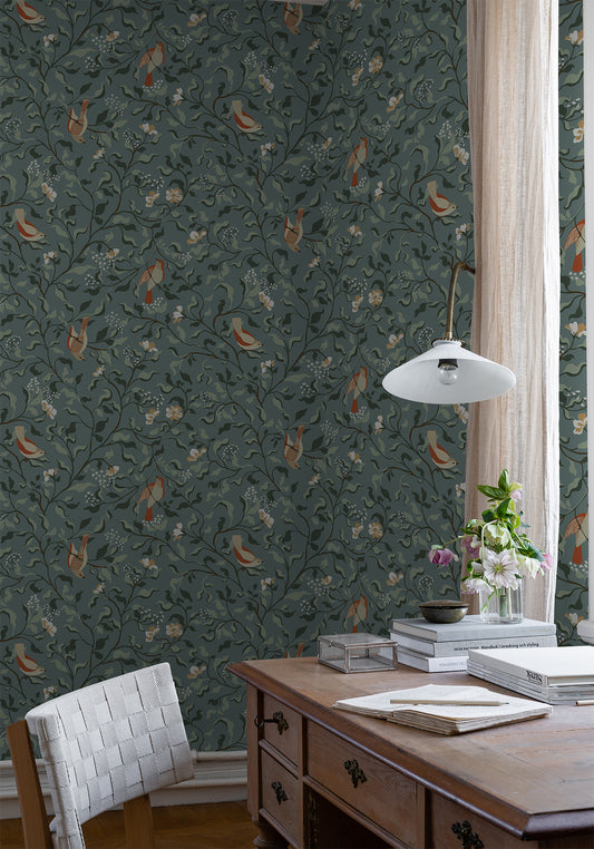 The wallpaper Josefin originates from a longing for spring and birdsong.