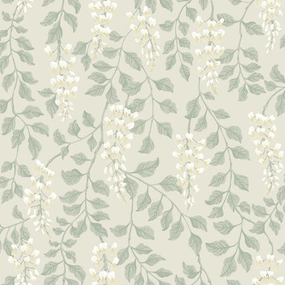 Embrace the sheer and neutral splendor of our Blåregn wallpaper set on a beautiful beige backdrop. 