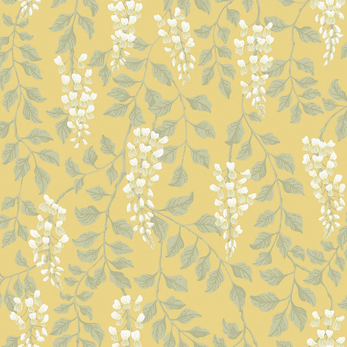 Infuse energy and positivity into your space with our Blåregn wallpaper set on a sunny and hopeful yellow background. 
