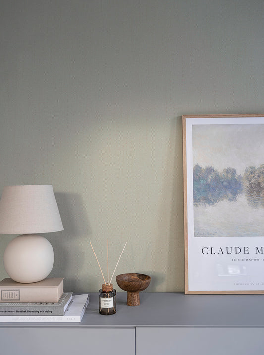 Cotton is a plain wallpaper with a woven appearance like a cotton fabric.