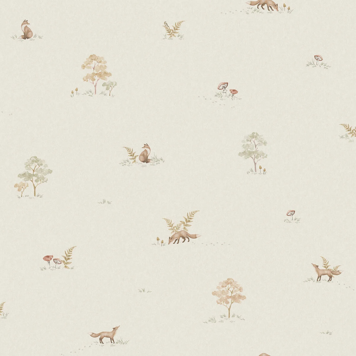Created in with Swedish lifestyle brand Newbie, hang Little Fox wallpaper in your child’s room.