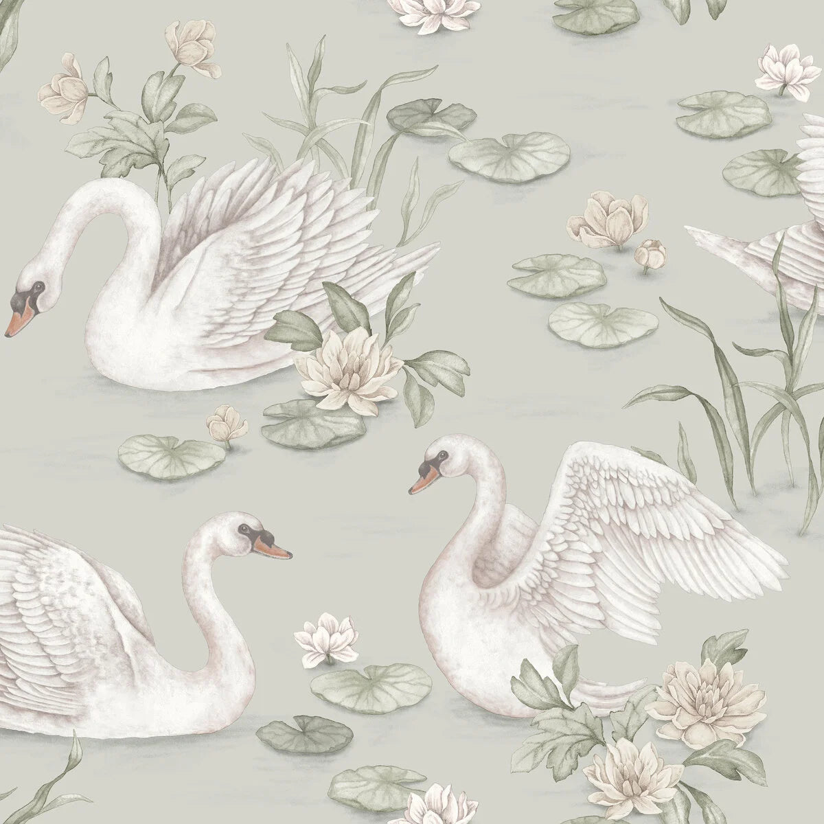 This gorgeous Lily Swan wallpaper was created in collaboration with Newbie’s design studio. 