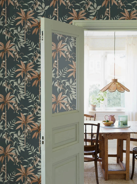 This beautiful Jungle Friends wallpaper was developed in collaboration with Swedish lifestyle brand Newbie.