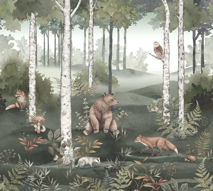Wild Forest Mural - 6943