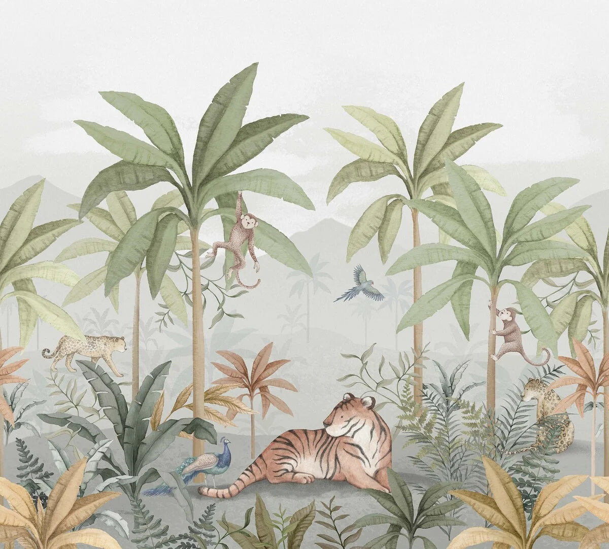 Wild Jungle Mural - 6945