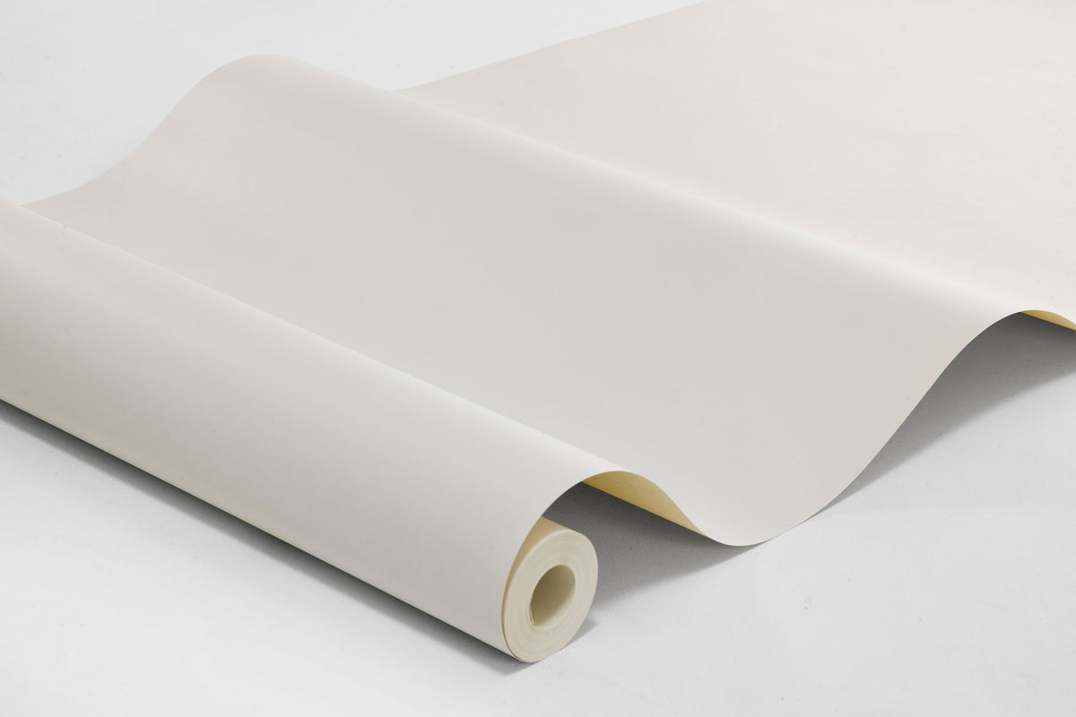 Porcelain is a White wallpaper in a cool shade inspired by the almost translucent look of antique porcelain.