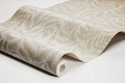 Colored in a cream white and beige palette, our Ferns wallpaper offers a refined and natural elegance. 