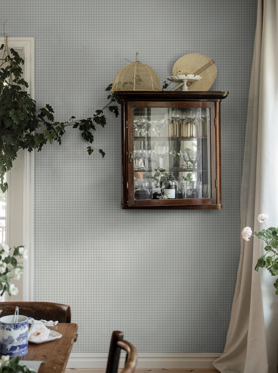 Nordic Linen Texture - Winter Ash Wallpaper
