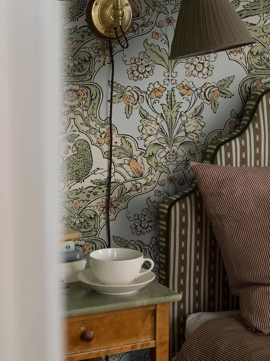 Donated to the Nordiska Museet in 1884, the 18th-century Skenninge wallpaper, is the oldest known Swedish-made wallpaper.