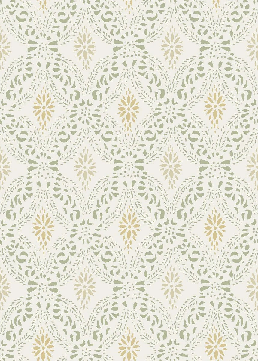 Decorative pattern with flowers on a light background