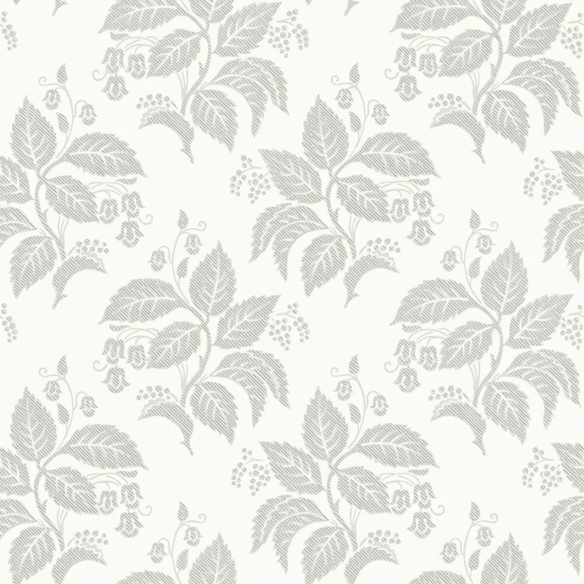 Staying true to its 1830s origins with a fresh grey motif on a clean white background, our Tengbergska wallpaper is based on a preserved sample that is held in the Nordiska Museet’s collection.
