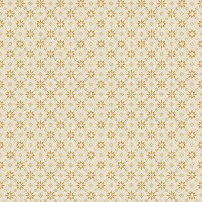  Like a vintage night sky, our Stella wallpaper scatters small ochre-yellow stars across a naturally colored backdrop. 