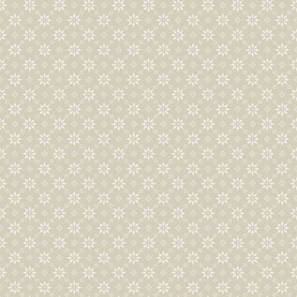  Soft white stars brighten a natural background in our Stella wallpaper to create a clean and understated palette. 