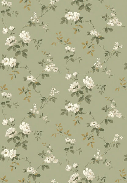 This Värmdö wallpaper is an early 20th century classic. The pattern’s roses gently wind across the walls, as traditionally found in Scandinavian summer houses.
