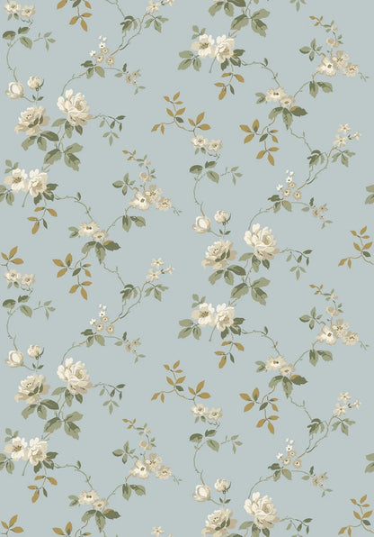  Romantic and breezy, our Värmdö wallpaper is full of early 20th century charm, where floral elegance meets relaxed summer living. 