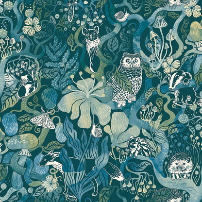 A mystical woodland scene unfolds in our Magic Woods wallpaper. 