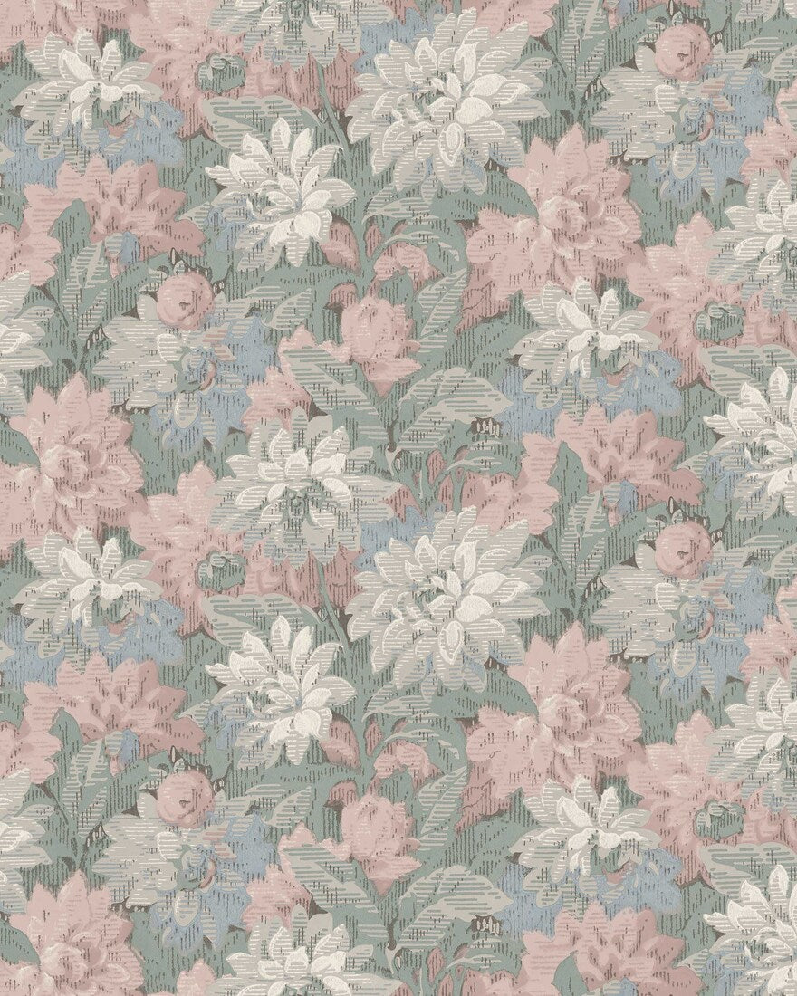In serene pastel tones, our Delilah wallpaper offers a soft and dreamy interpretation of a beloved floral classic.