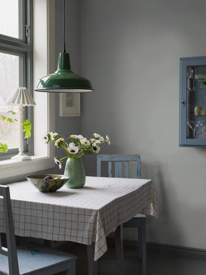 In delicate shades of blue and grey, this version of our Sam wallpaper captures the beauty of quiet simplicity.