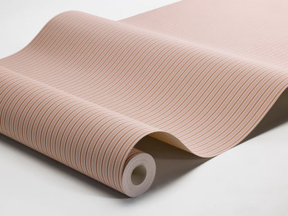 Colored in muted pink and red tones, our Sam wallpaper brings playful energy and warmth to the walls