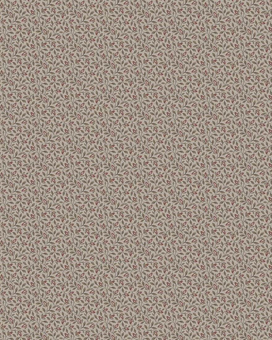 Colored in warm, soft brown tones, our Ida wallpaper features intertwining stems adorned with lush leaves and petite petals that wind naturally across the surface.