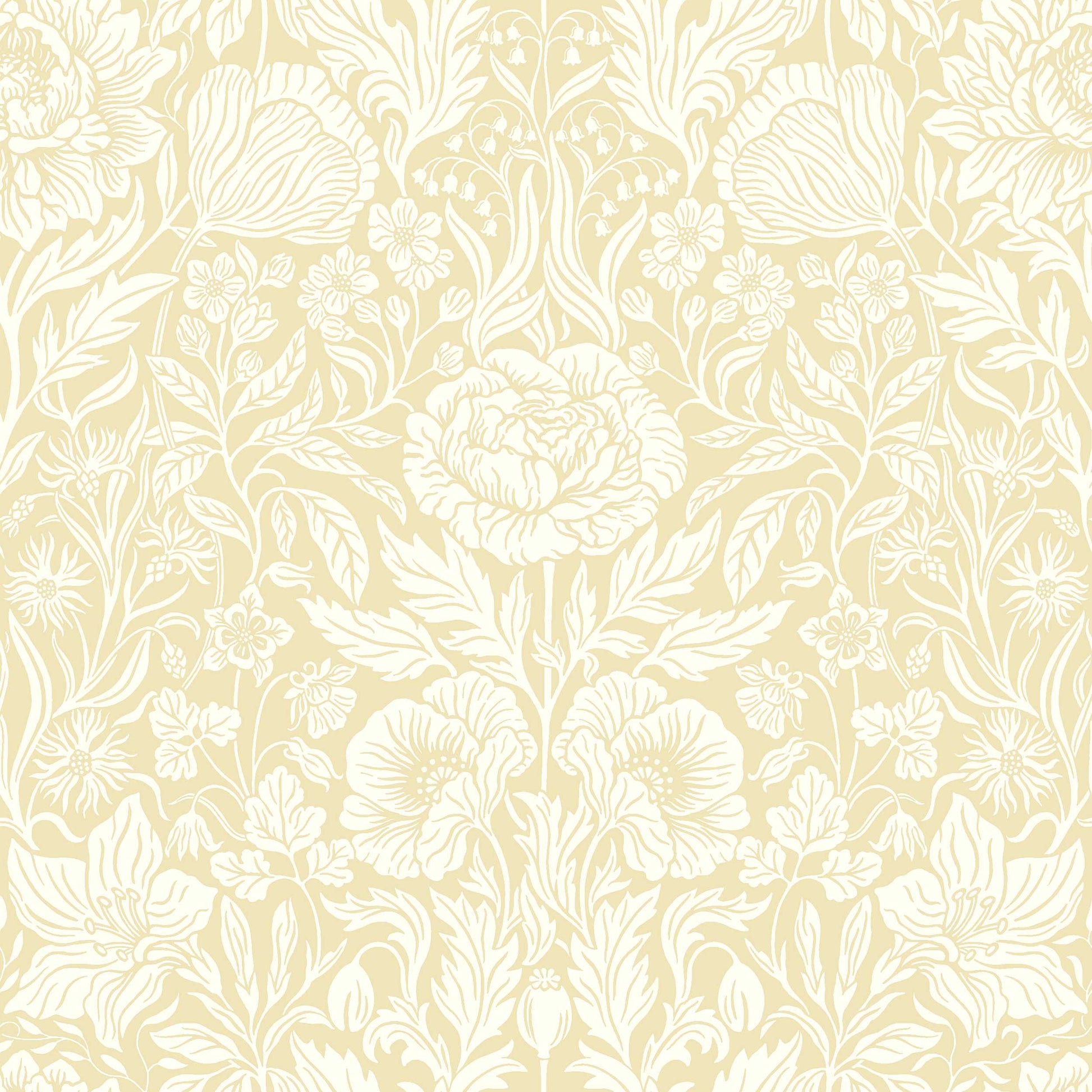  The large-floral wallpaper Hildasholm is inspired by the gardens surrounding Hildasholm manor house on the shores of Lake Siljan. 