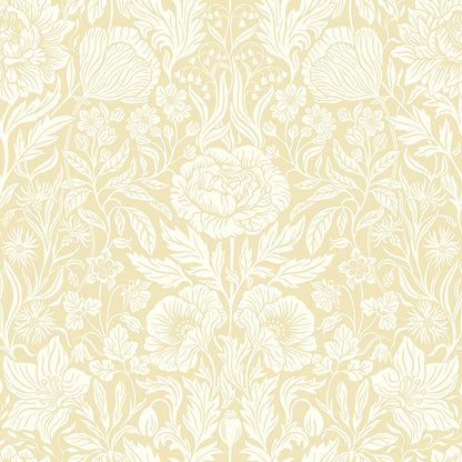 The large-floral wallpaper Hildasholm is inspired by the gardens surrounding Hildasholm manor house on the shores of Lake Siljan. 