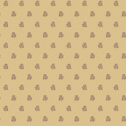  The small-floral wallpaper Déesiré is adorned with a charming floral pattern, with sweet little dots that tie the whole design together. 
