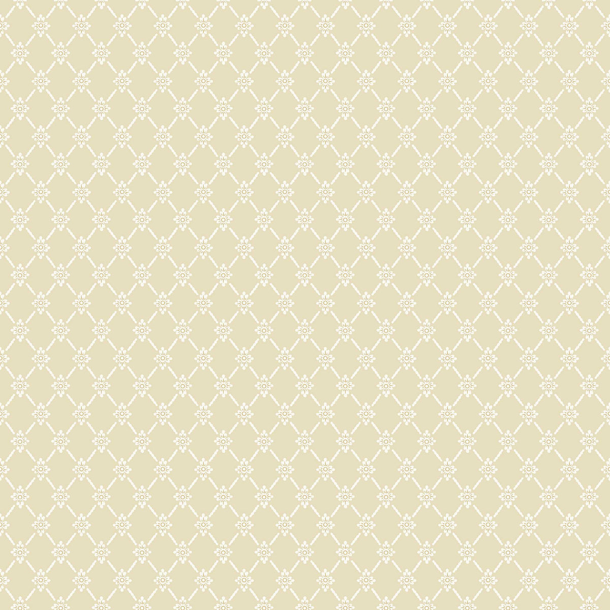  The light yellow Small-scale wallpaper Herman creates a warm, bright, and welcoming atmosphere in the room with its decorative small floral checks. 