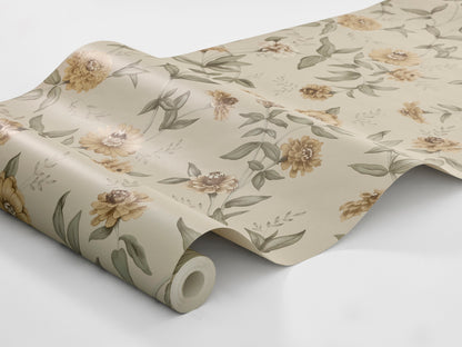 The summer flower Zinnia comes in many colors and shapes, and some of them are shown here in the flowing pattern of the Zinnia wallpaper.