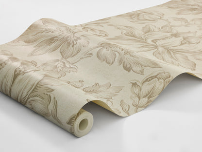 The light, large-floral Archive Flowers wallpaper is based on a hand-painted original from our historical archive. We have enlarged the motif to create a Contemporary, elegant wallpaper that truly makes a statement in the room.