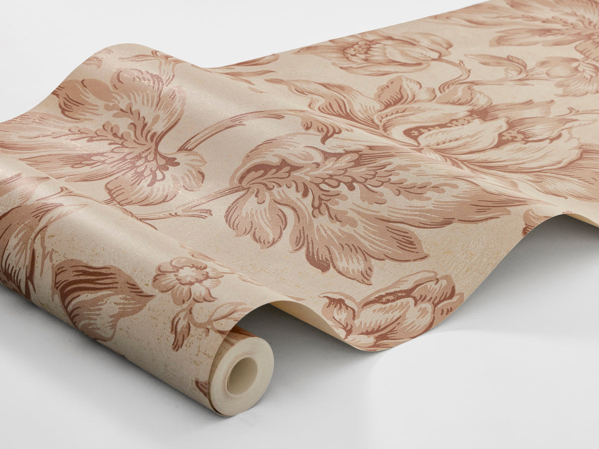  Archive Flowers is an elegant, large-floral wallpaper that truly sets the tone in a room. 