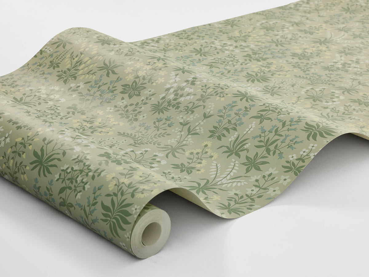 Vildflora is a cosy, small-floral wallpaper, covered with charming little wildflowers. 