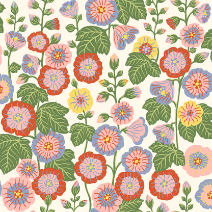 Happy Hollyhocks - 9171