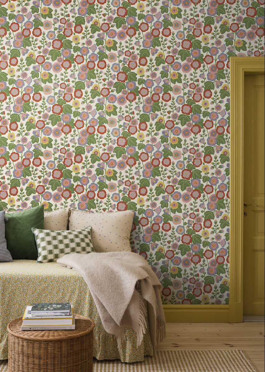 Happy Hollyhocks - 9171
