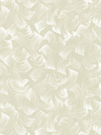 The Swirl Mural wallpaper comes in a muted beige hue with warm undertones