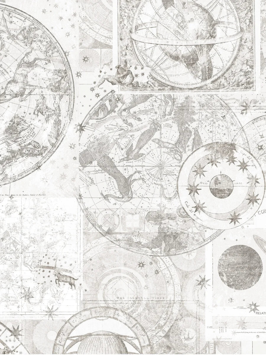  A highly detailed wallpaper map depicting the planets and the stars of the Northern and Southern Hemisphere in all their wondrous constellations. 